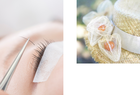 picture of putting eyelashes